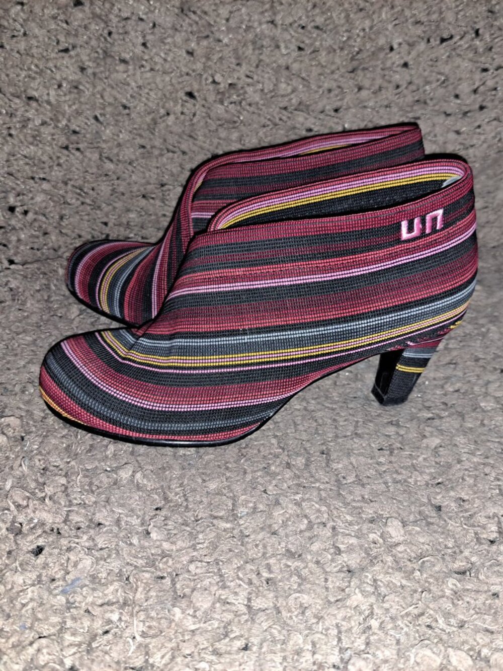 UNITED NUDE-Mid Fold-Colorful Ankle Boots-Textile-Size 36-Near Mint